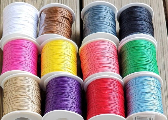 1mm Wax Cotton Cord Macrame Cord Bracelet Shamballa Cord