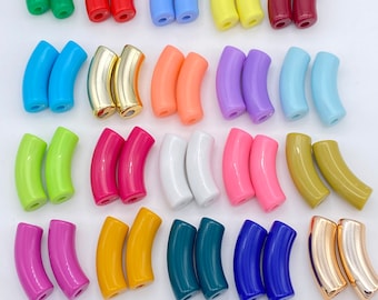 1 bead per pack 12mm Big Bamboo acrylic tube beads bracelet tube beads, stretchy bracelets, tube beads, 1 bead  per pack,