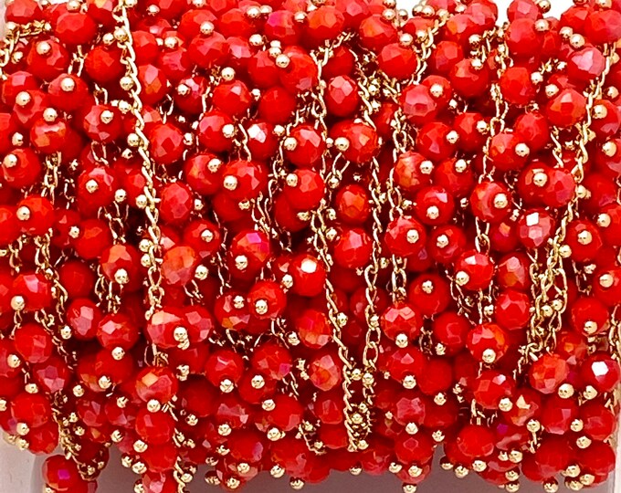 Beaded Rosary Chain Necklace Making Handmade Beaded Chain Etsy