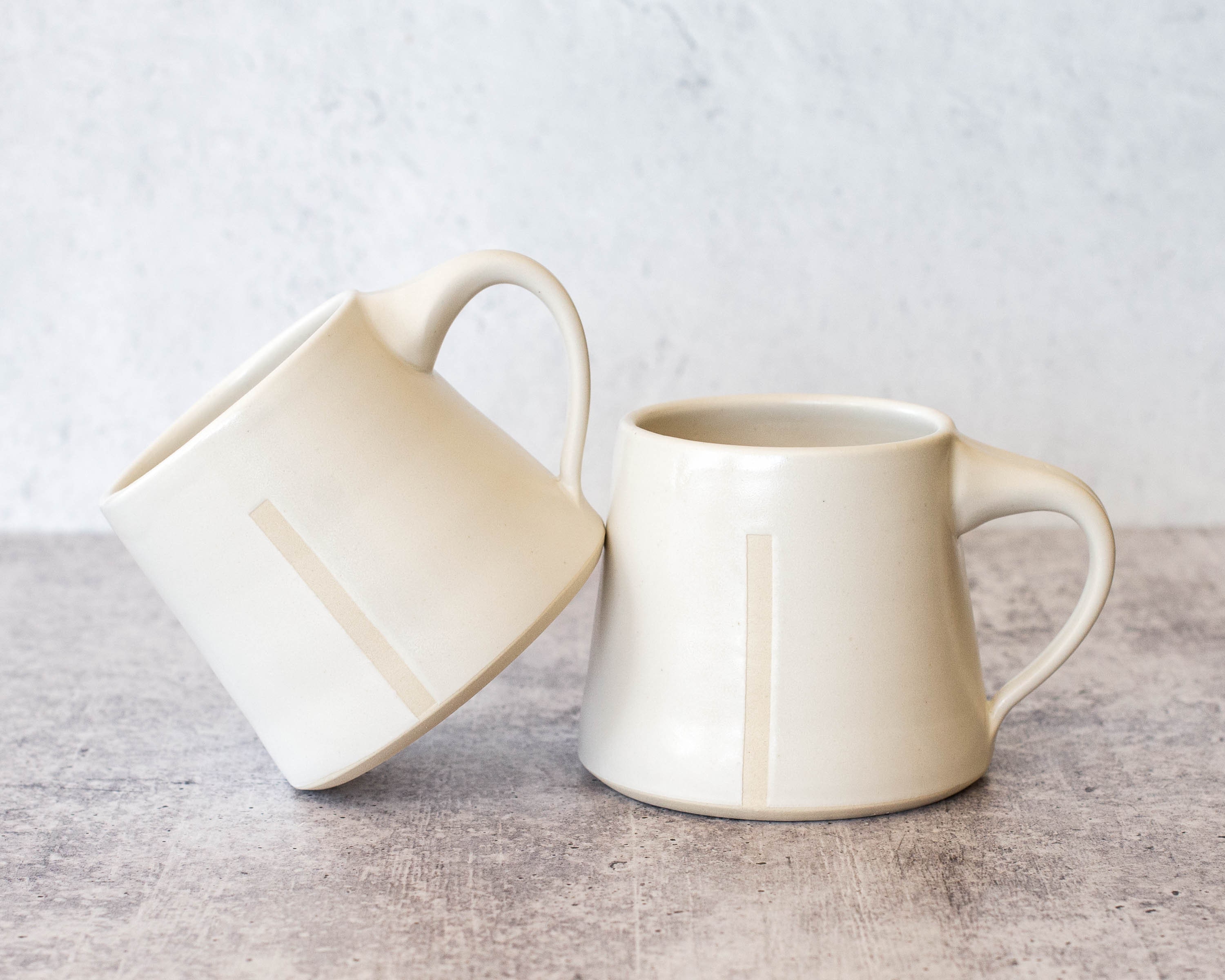 White Ceramic Mug Handmade Mug for Coffee Satin White Etsy Ireland
