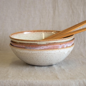 Large Ceramic Bowl | Wide Serving Bowl | Speckled Bowl | Handmade Ceramic Bowl | Salad Bowl | Fruit Bowl | Wedding Present | Housewarming