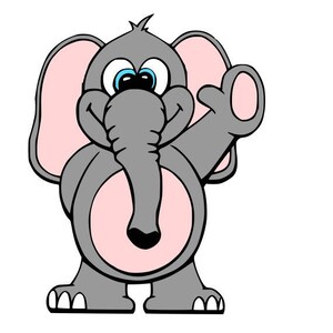 Cute Elephant SVG Cut File INSTANT DOWNLOAD Cricut Silhouette