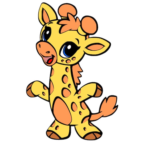 Cute Baby Giraffe SVG Cut File for Cricut and Silhouette. Etsy