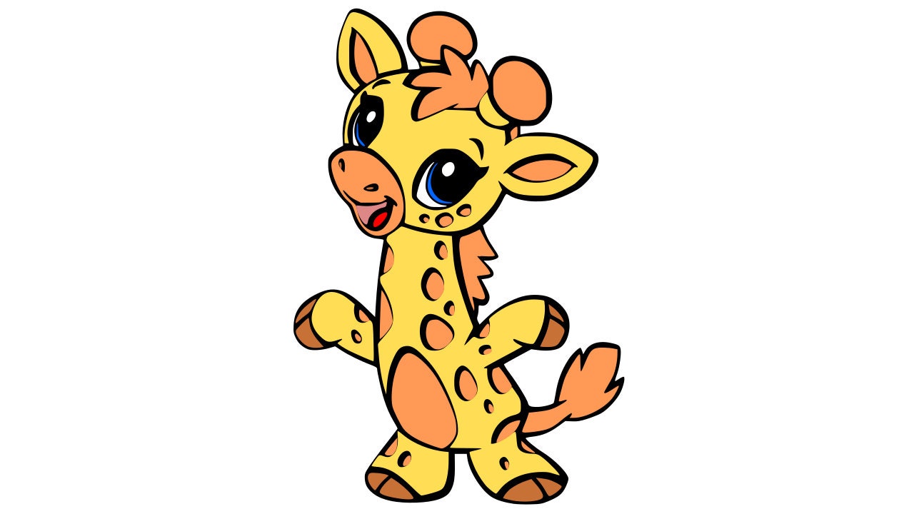 Download Baby Giraffe Svg Cut File Cricut Silhouette Instant Download Etsy