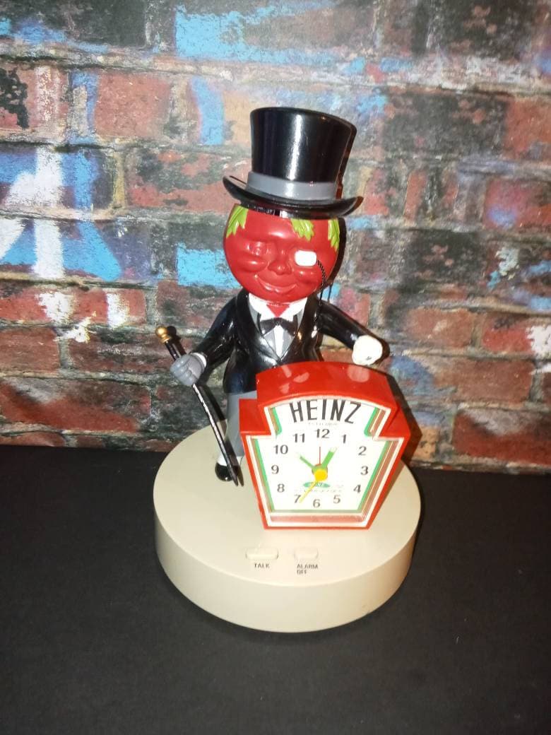 Vintage Heinz Mr. Tomato Head Talking Alarm Clock Advertising
