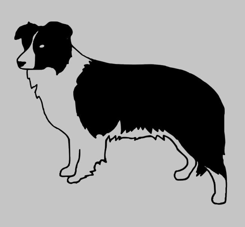 Sticker Breed Dog Border Collie No 4