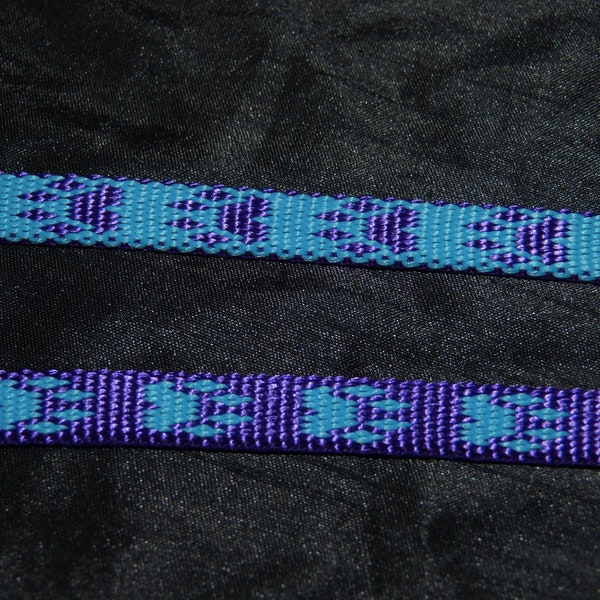 10 meters sample strap pfote turquoise/purple 10 mm (1.00 EUR / meter)