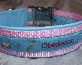 Halsband Obedience hellblau