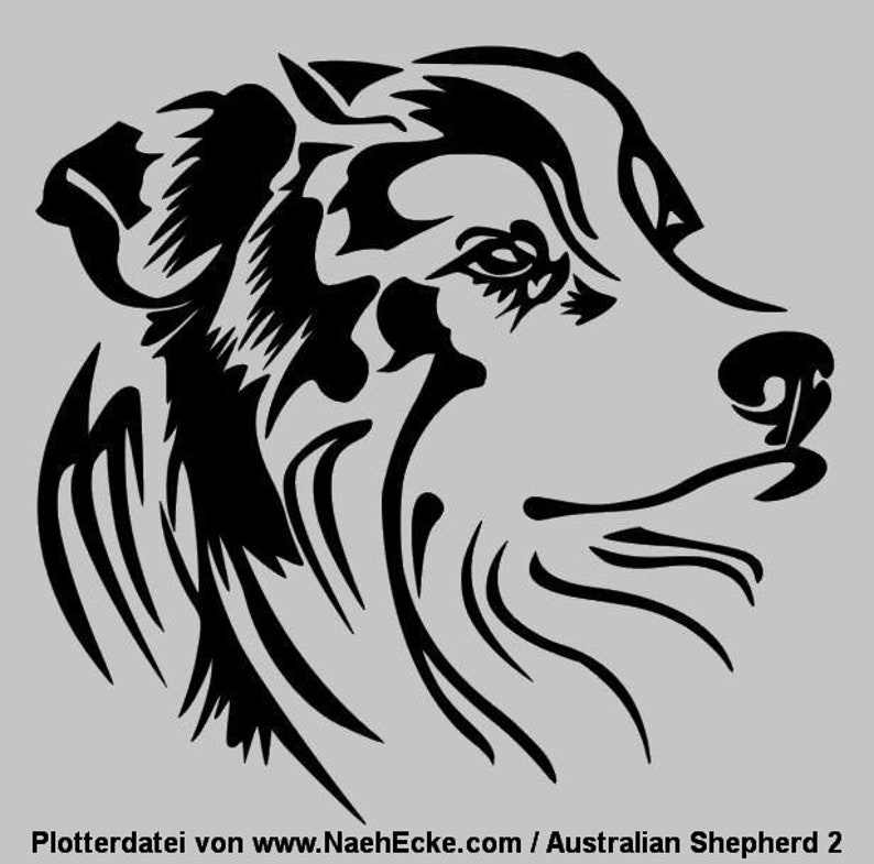 1 Sticker Breed Dog Australian Shepherd No