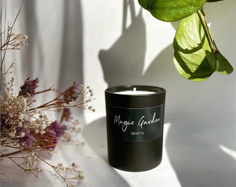 Floral Scented Candle| MAGIC GARDEN |  Garden Flower Candle|  Pure Soy Candle| English Garden Candle