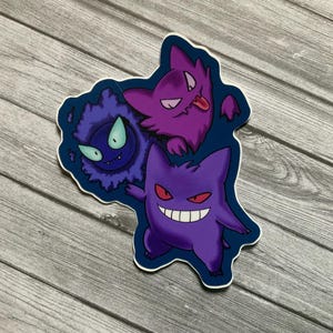 Spooky Ghost Haunting Trio Vinyl Sticker