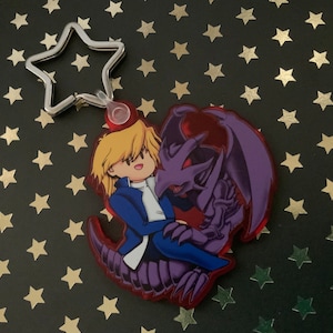 Red eyes black dragon keychain best sale