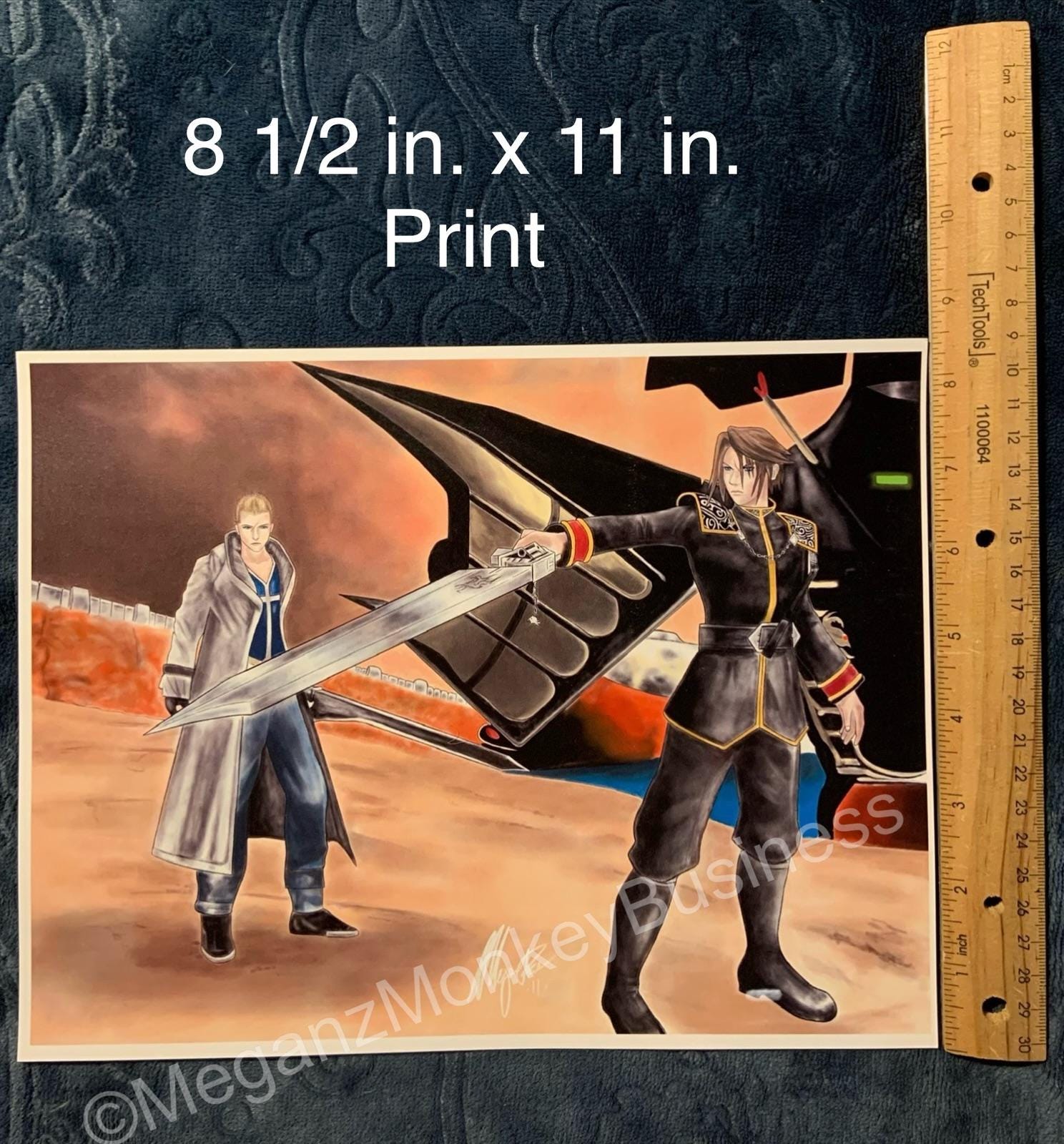Final Fantasy VIII - Squall Vs. Seifer Art Print - Etsy