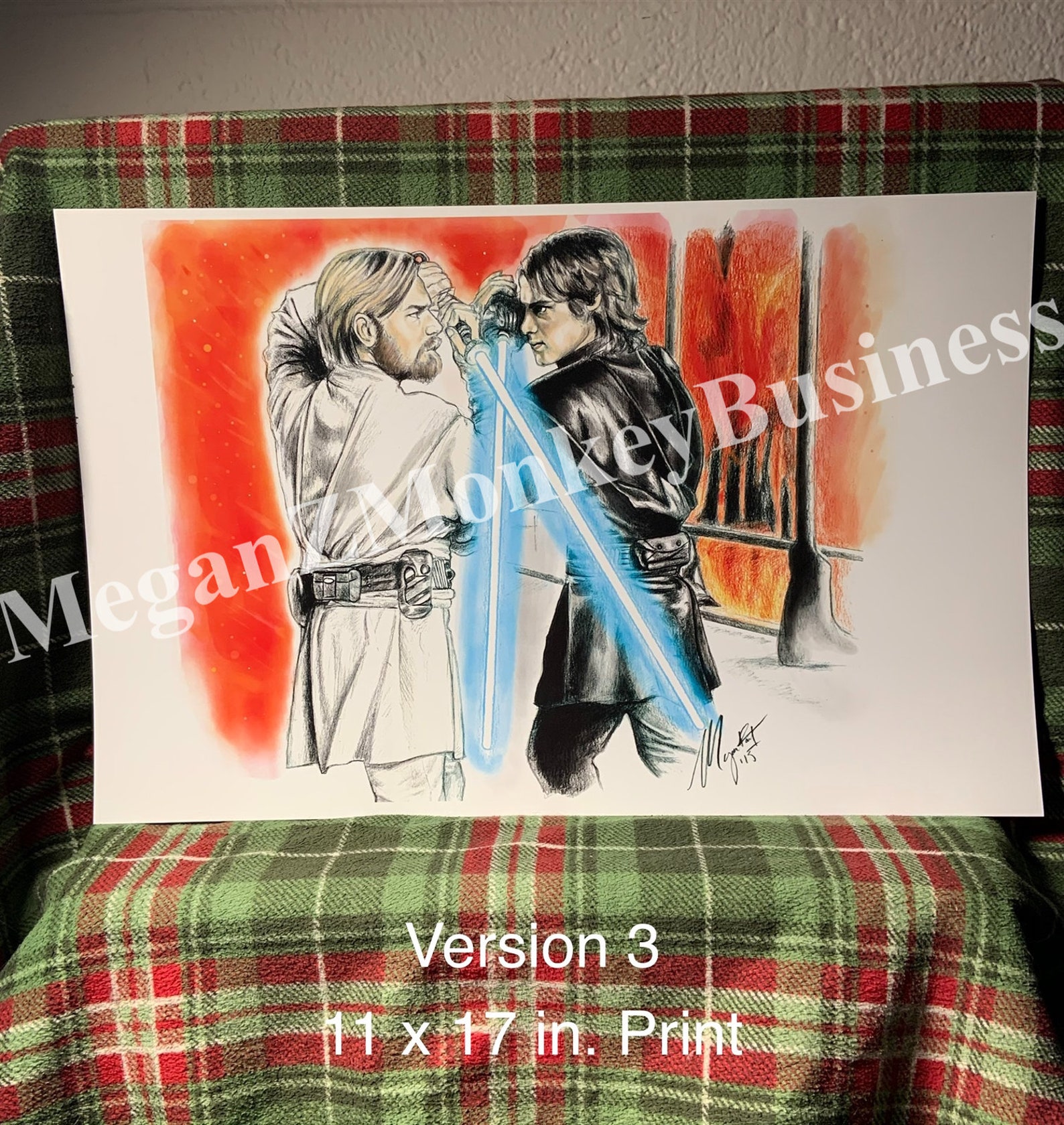 Star Wars - Anakin Vs Obi Wan Art Print - Etsy