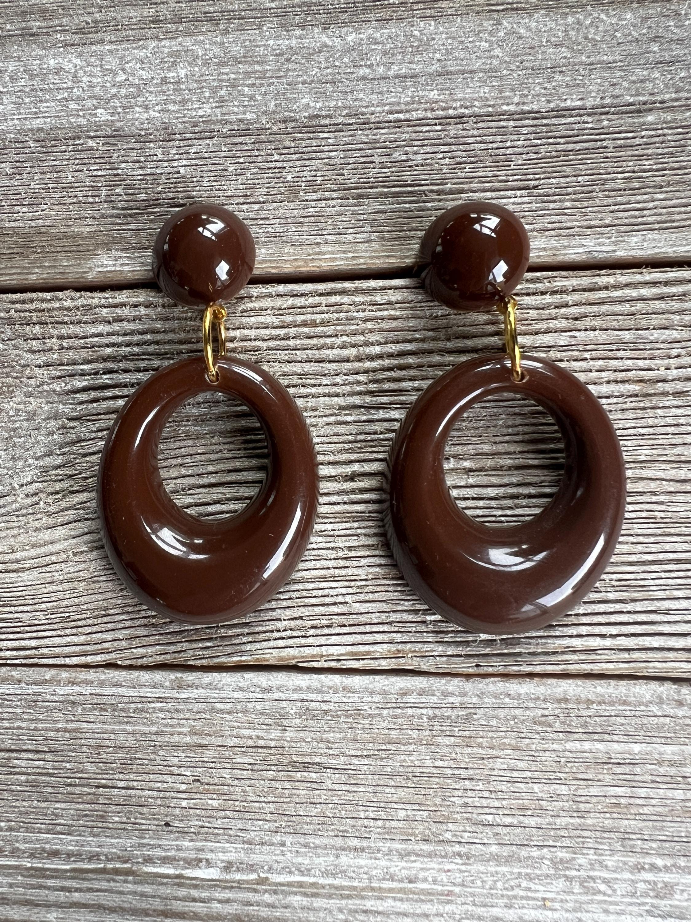 Ancienne Boucles D'oreilles Fantaisie Signé : Rossi Bijoux France