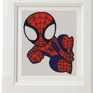 PDF Cross Stitch Pattern "Spider-Man"  Instant Download, cute cross stitch, easy cross Stitch, spider man