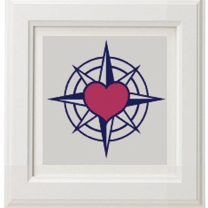 cross stitch pattern, modern cross stitch pattern, nautical cross stitch pattern, instant download