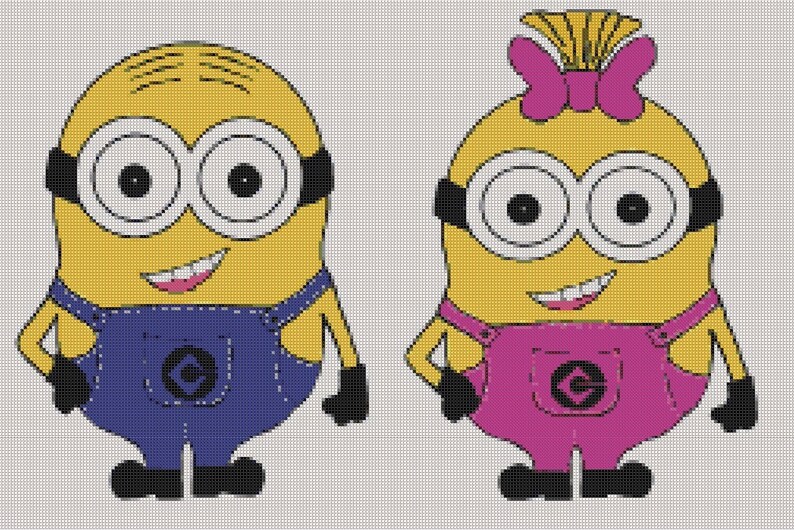PDF Cross Stitch Pattern minion Bob Instant - Etsy