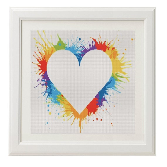 Heart Cross Stitch Pattern Free shipping Cross Stitch PDF Etsy Heart cross stitch pattern free shipping cross stitch pdf