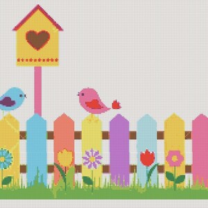 Bird House Cross Stitch Pattern - Etsy