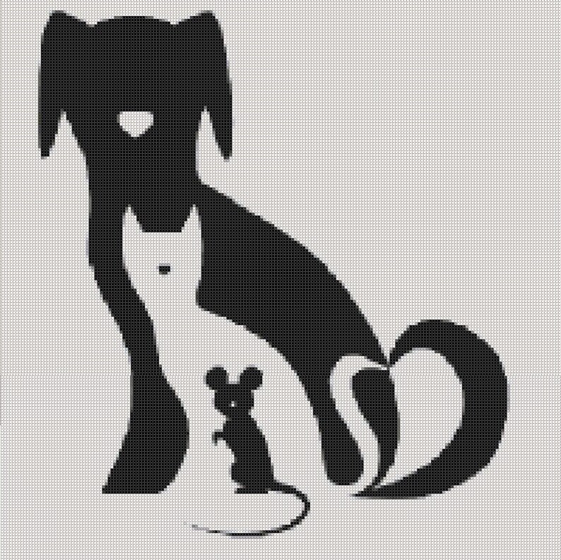 White Floral Monochrome Cross Stitch/counted Cross Stitch Pattern/hand