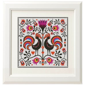 Good Morning! - Rooster - Chinese New Year 2017 - modern cross stitch pattern PDF - Instant download