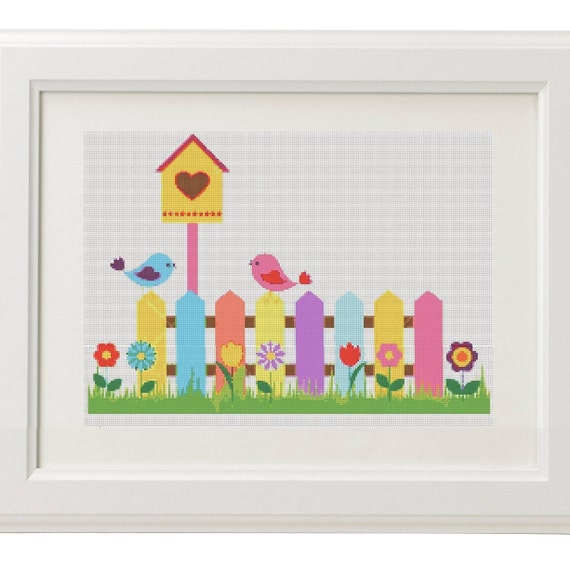 Bird House Cross Stitch Pattern - Etsy