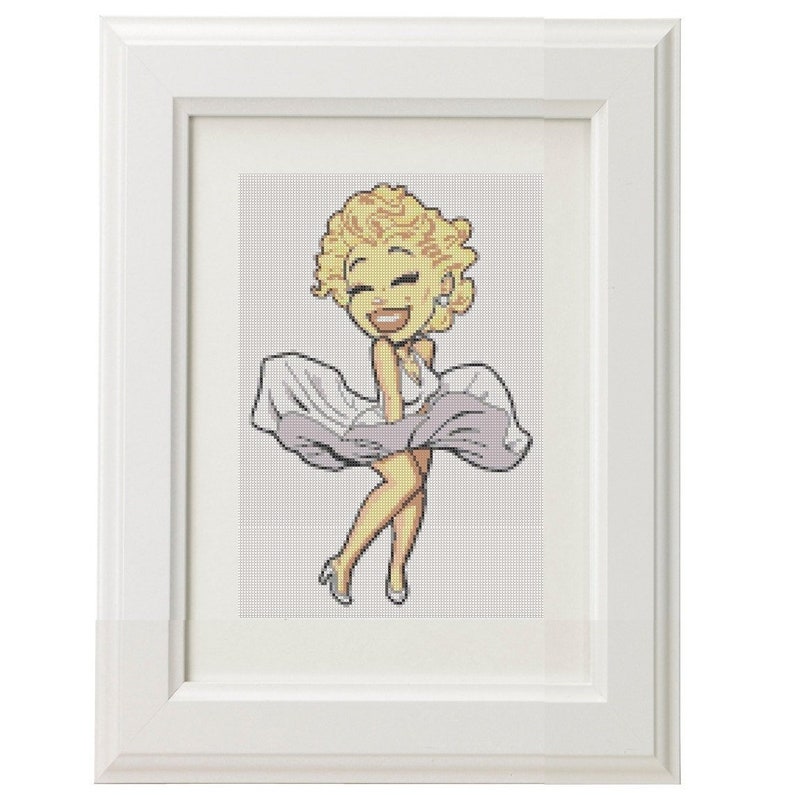 Marilyn Monroe Cross Stitch Pattern Celebrity Stitch - Etsy