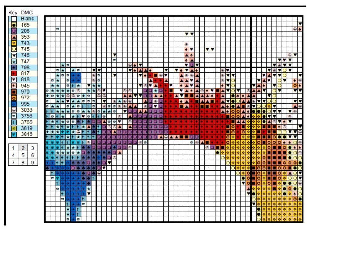 Heart Cross Stitch Pattern Free Shipping Cross Stitch PDF | Etsy