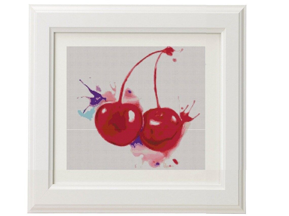 Watercolor Cross Stitch Watercolor Cross Stitch Pattern Etsy