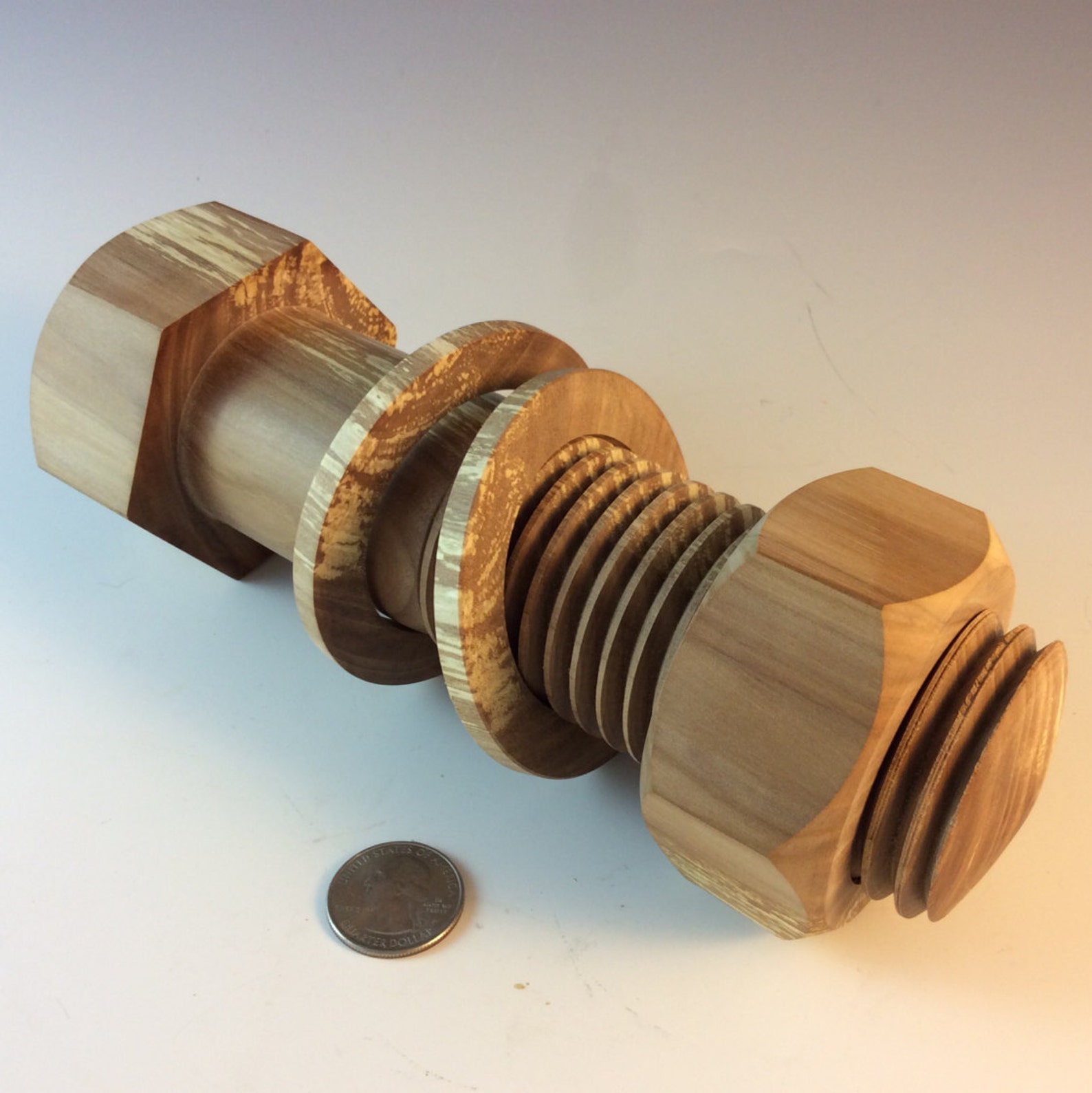 Wooden Nut and Bolt Kansas Wooden toy fifth anniversary Etsy