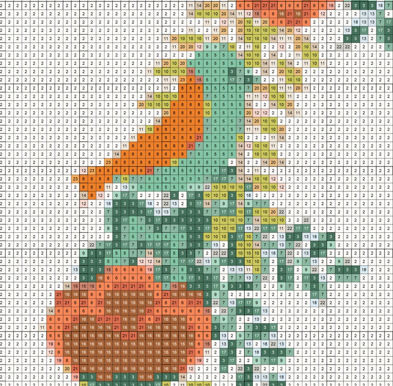 Download Modern Cross Stitch Pattern Flowers Wreath // Instant PDF | Etsy