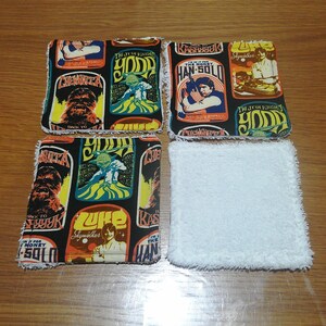 Lingettes réutilisables pour le visage, Disques en coton réutilisables, Lingettes lavables, Lingettes démaquillantes, Lingettes pour bébés, Lingettes nettoyantes réutilisables, lot de 4 Space Cards
