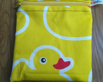 Herbruikbare Snack Bag - Bikinitas - Lunchtas - Make-up Tas Kleine Poppins Waterdicht Gevoerd Ritszakje - Sandwich - Periode Grote Rubber Ducky