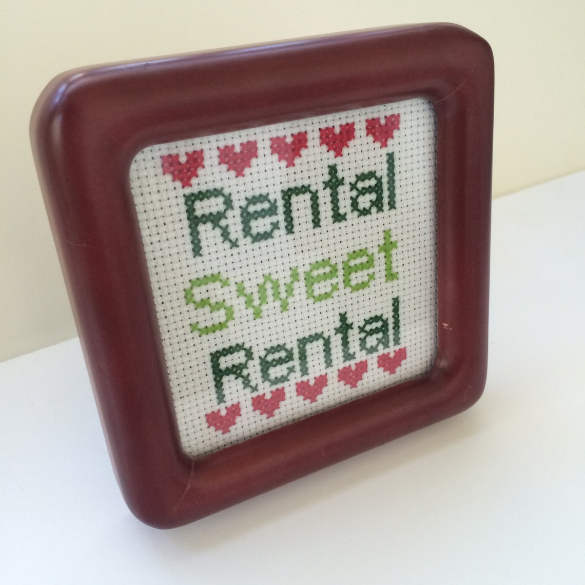Custom cross stitch Handmade Cross Stitch Rental Sweet Etsy