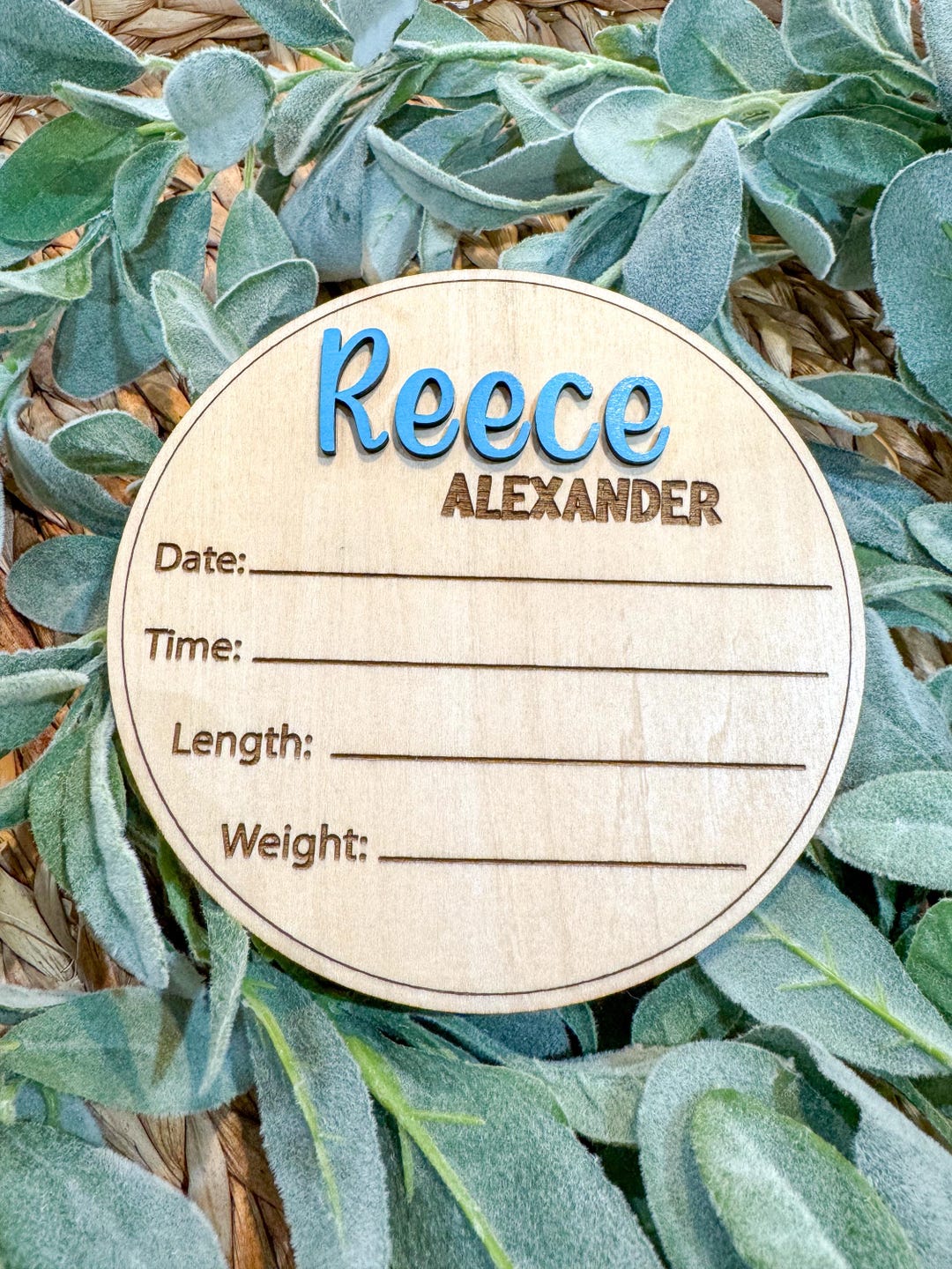 Personalized Wooden Baby Birth Announcement Plaque: Nursery Decor - Etsy