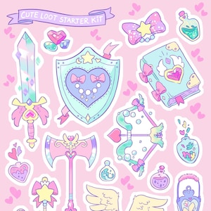 Cute Loot Starter Pack Stickers image 1