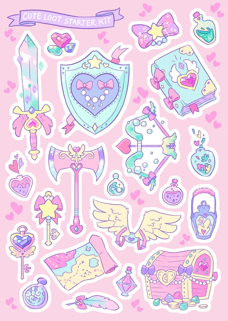 Cute Loot Starter Pack Stickers image 1