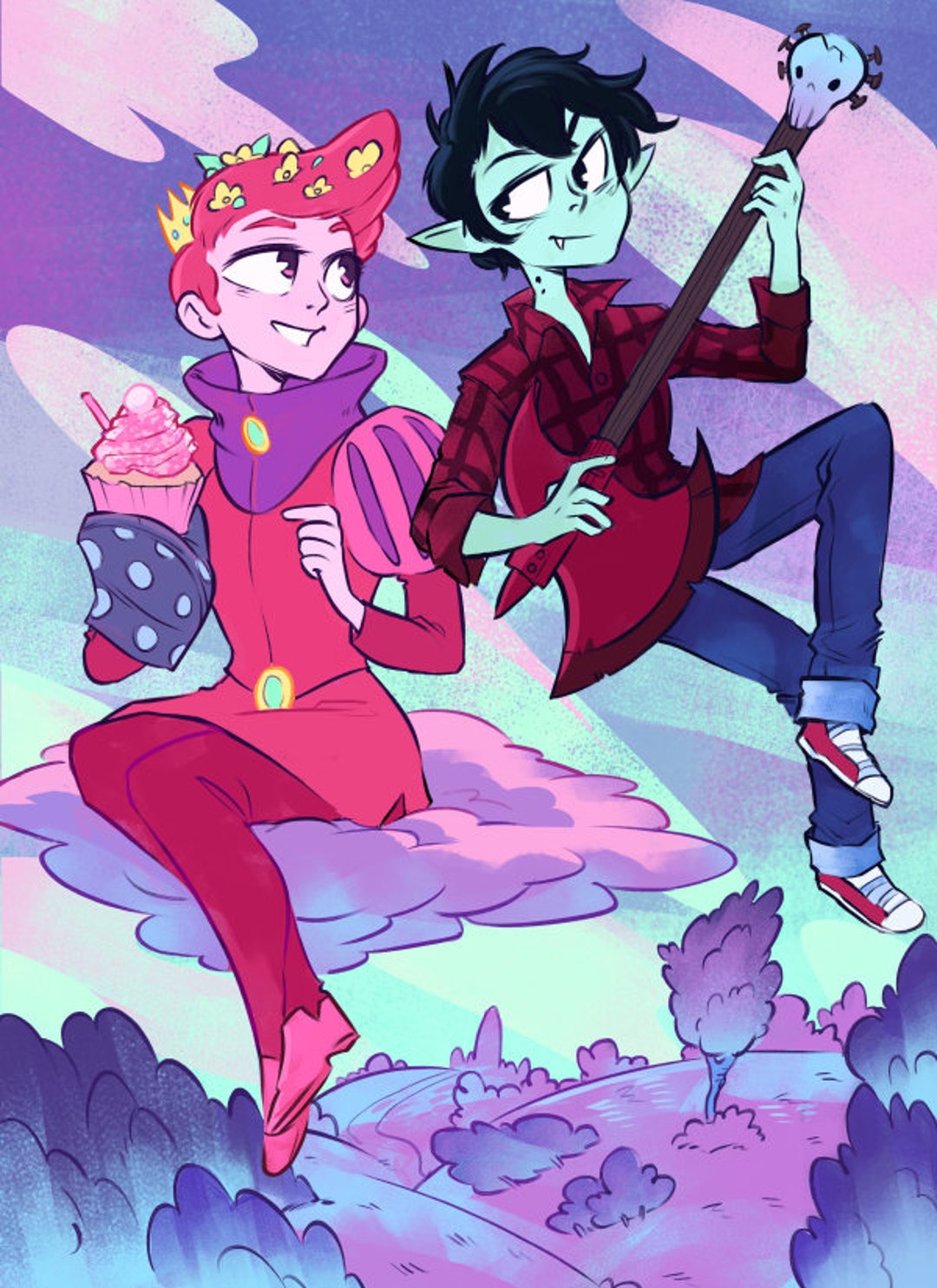 Prince Gumball & Marshall Lee - Etsy UK