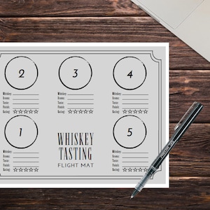 Tapis de dégustation de whisky - Fond uni (gris)