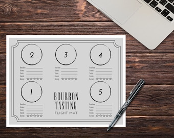 Bourbon Tasting Flight Mat (grijs)