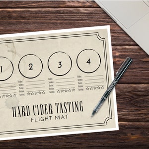 Hard Cider Tasting Mat - 4 Spots