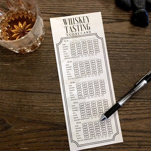 Whisky Tasting Scorecard