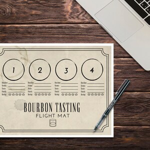 Bourbon Tasting Matte - 4 Felder