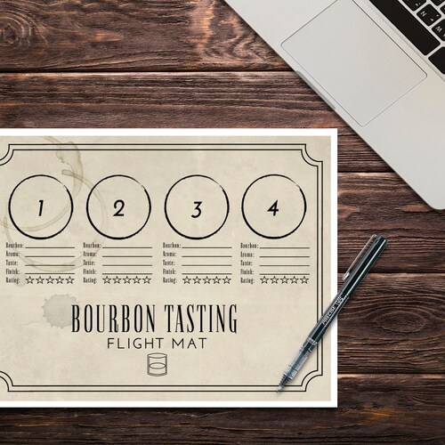 Printable Whiskey Tasting Mat Bourbon Tasting Mat Blind - Etsy