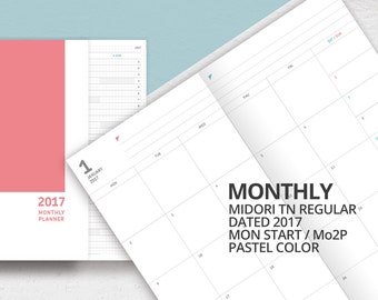 2017 monthly planner etsy