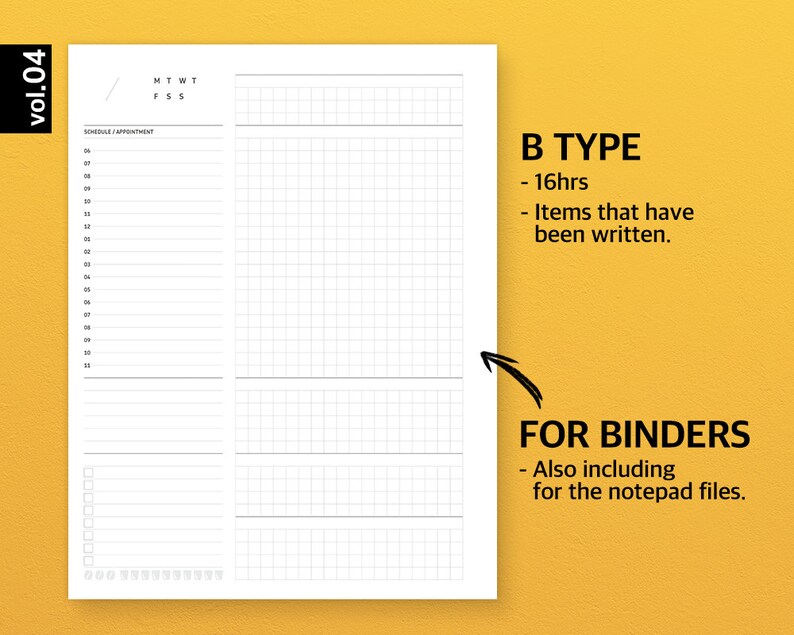 V04. Letter Size Daily Planner / Printable Planner Insert Etsy
