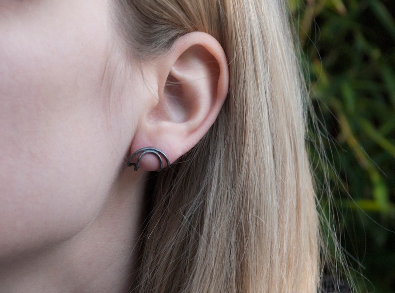 Ear Cuff Earrings Initial Earlobe Earrings Hug Earlobe Etsy