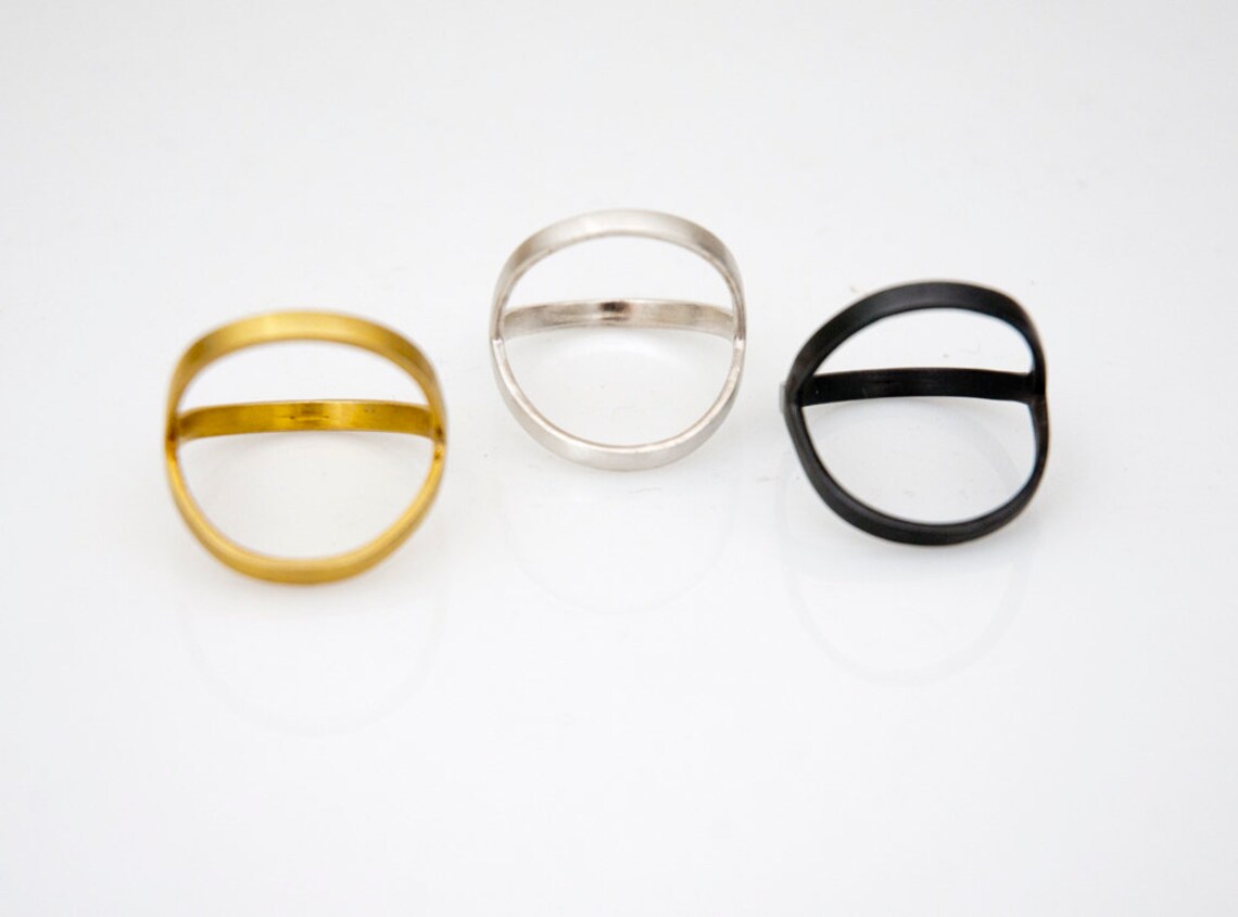 Contemporary Ring Finger Joint Ring Gold Filled Silver Ring Etsy