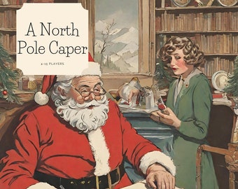 PREMIUM A North Pole Caper: Christmas Murder Mystery Game for Real Life and Remote Fun | Printable Holiday Game for Kids and Families